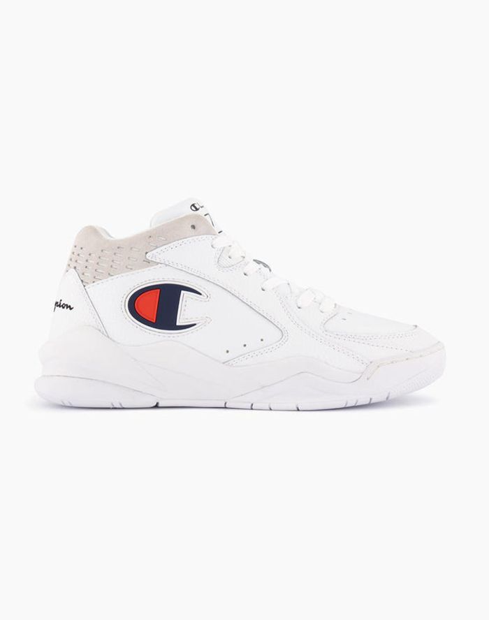 Champion Zone 93 Mid-Cut White Sneakers Mens - South Africa AVERFB964